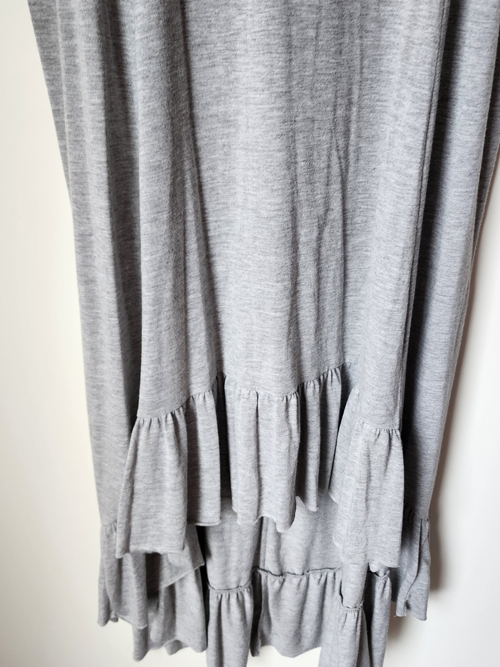 Light Gray Ruffle High-Low Skirt - Picture 7 of 15